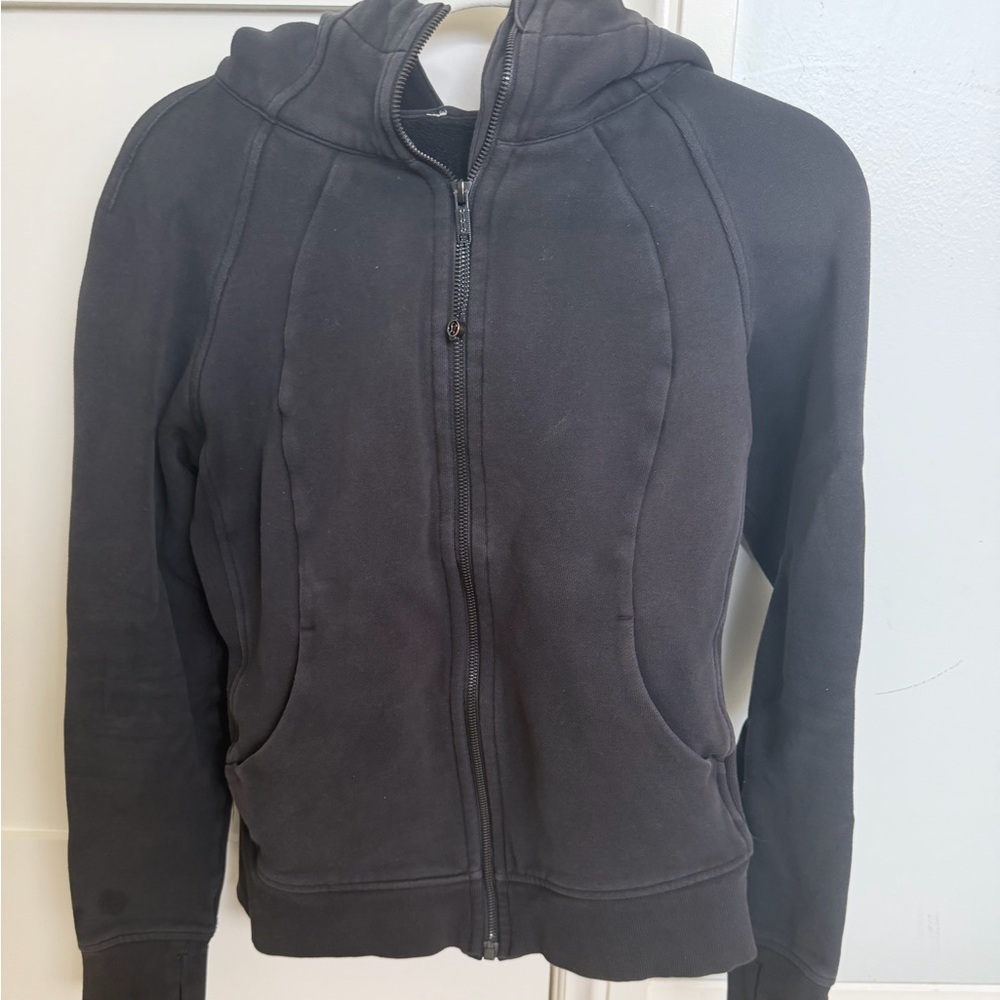 Lululemon women’s Black Zip-Up scuba Hoodie Jacket